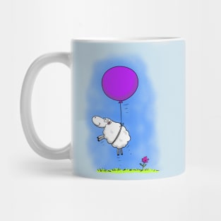 Cute whimsical sheep with balloon Mug